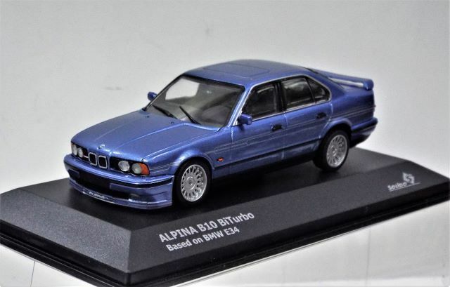 【ソリド】1/43 BMW 5シリーズ アルピナ B10 BiTurbo (E34) 4ドアセダン 1989年 メタリックブルーのダイキャスト製ミニカー 並行輸入品