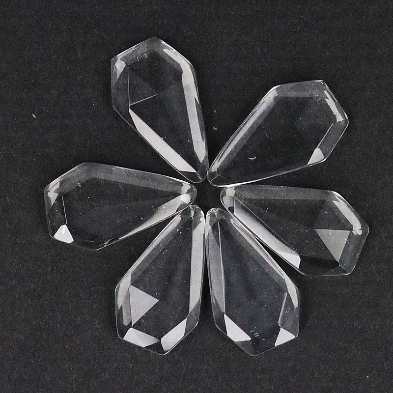 白水晶（クオーツ）特殊カットまとめて6PCで41.20ct裸石【J-113】