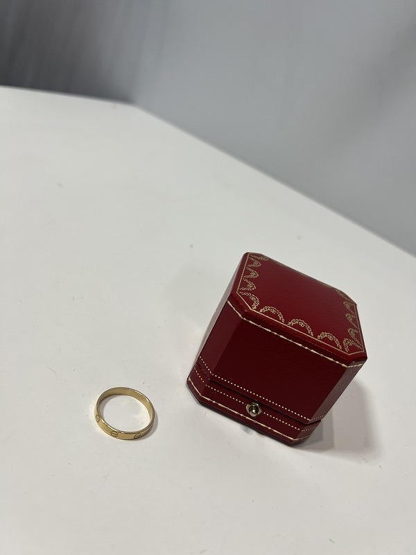 Cartier カルティエ K18 YG ミニ ラブ リング love Ring #65 イエローゴールド