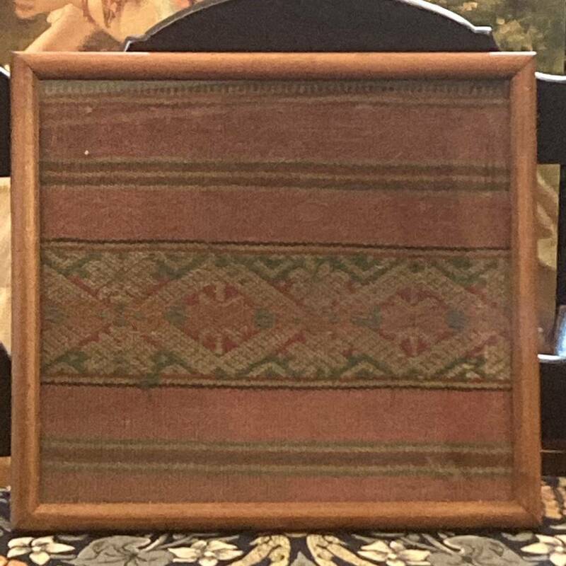 ペルー　南米　アンティーク　古布　タペストリー　絨毯　織物　額装品　ビンテージ　ヴィンテージ 壁掛け　インディアン　ナバホ族