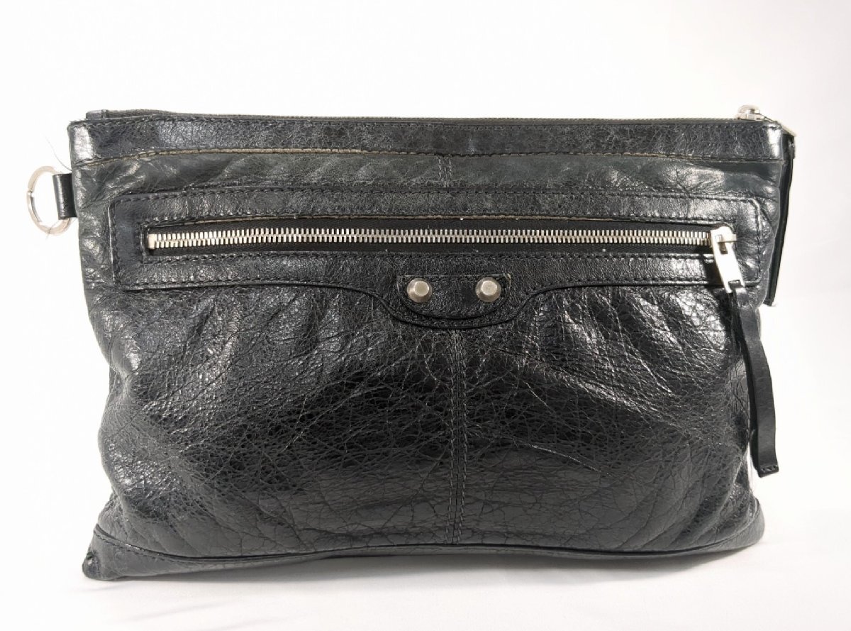 BALENCIAGA バレンシアガ クラッチバッグ クラシックM ボディバッグ ウエストバッグ ブラック 黒