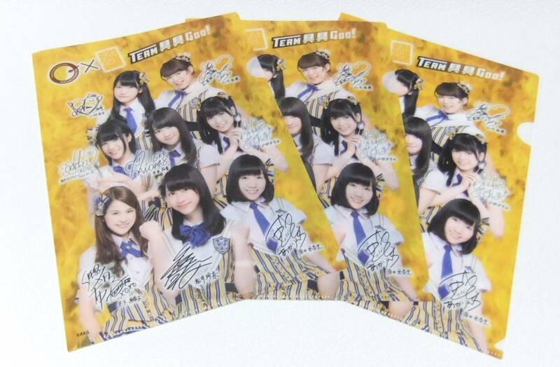 即決！【非売品】CoCo壱番屋×SKE48コラボクリアファイル ３枚セット TEAM具具Goo！