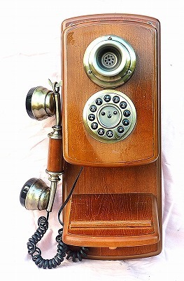 Wood Wail Telehone HT-00　電話　公衆電話　アンティーク　レトロ　壁掛け　中古美品　木製 おしゃれ　動作OK　