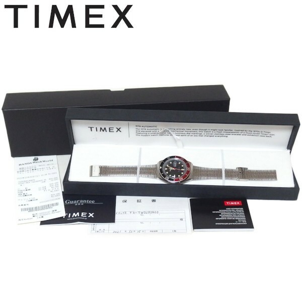 良品★TIMEX M79 オートマチック ブラック x レッド TX-TW2U83400 自動巻き 腕時計 タイメックス★
