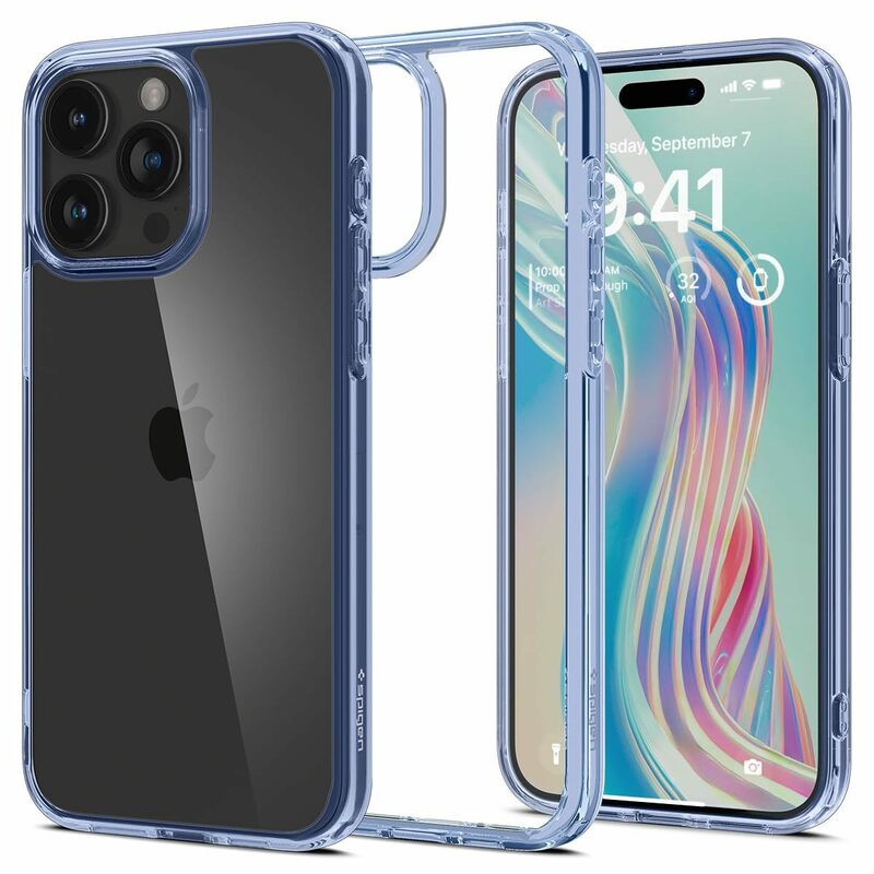 Spigen iPhone15Pro ケース クリア 耐衝撃 黄変なし ストラップホール ワイヤレス充電対応 ACS07048 スカイ・クリスタル