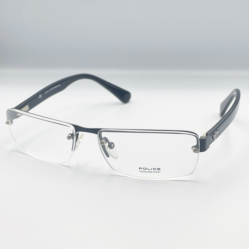 メガネフレーム POLICE ポリス V8453 COL.0531 ツーポイント メガネ 眼鏡 新品未使用 送料無料