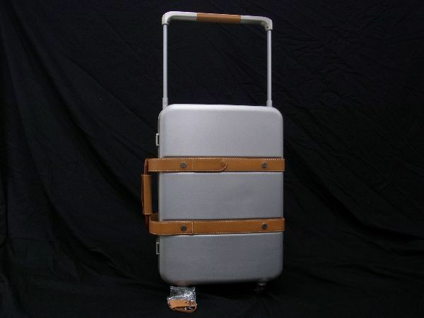 ■希少■HERMES エルメス オリオン アルミニウム×ヴァッシュハンター 4輪 キャリーバッグ スーツケース □O刻印 2011年 シルバー系 AQ4051