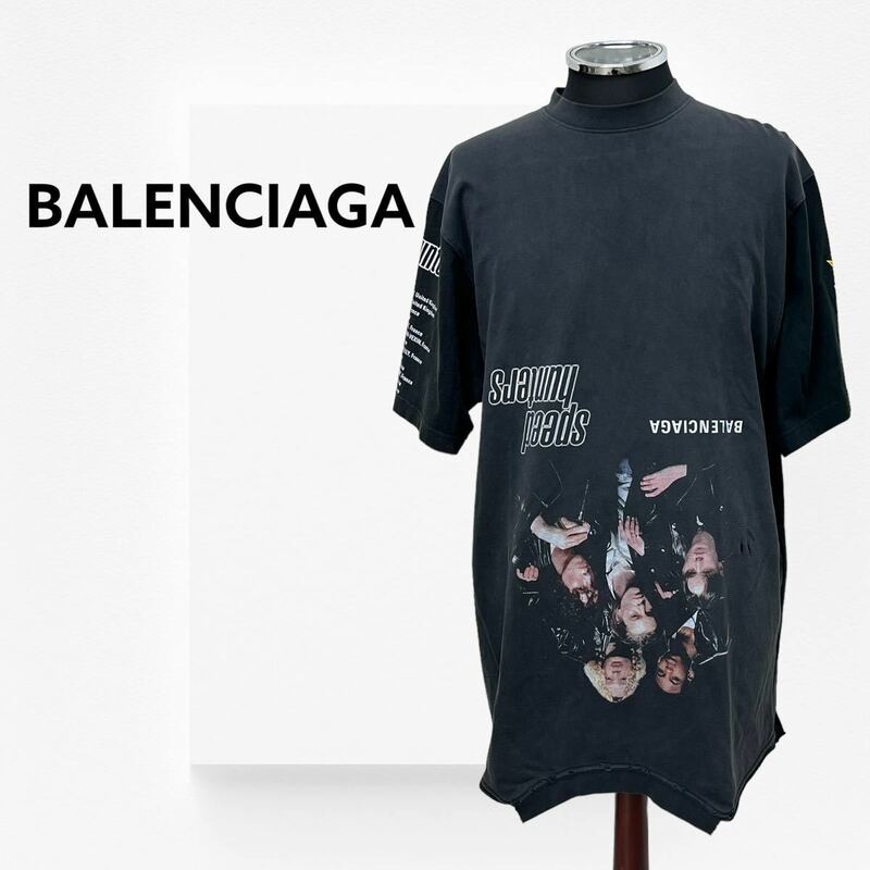 BALENCIAGA バレンシアガ 22SS スピードハンターズ アップサイドダウン リメイク Tシャツ メンズ 698811 TMVC9
