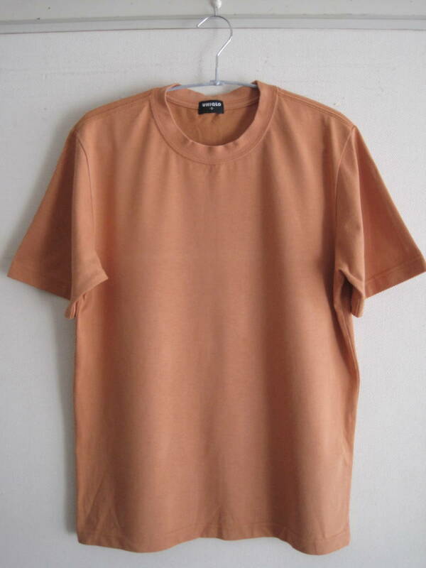 UNIQLO ユニクロ Tシャツ 2002年頃 ビンテージ 橙 オレンジ 柿色 綿100％ ユーズド 古着 GU ファストリ ZARA H&M ライトブラウン 