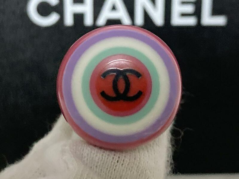 CHANEL【訳あり特価】ココマーク マルチカラー リング 指輪 13号 ピンク レッド ヴィンテージシャネル