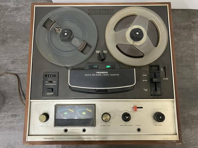 PIONEER/パイオニア AUTOMATIC REVERSE STEREO TAPE DECK MODEL T-6600 オープンリール デッキ 通電確認済 動作未確認 ジャンク 現状渡し 