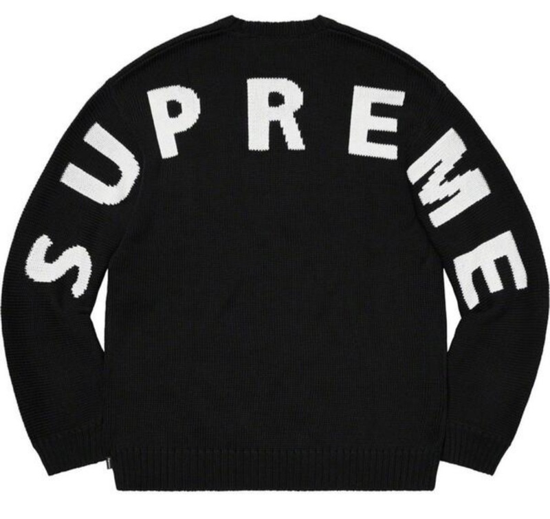 即決 送料無料 中古「良品」 キムタク着 私物 同型別色 SUPREME シュプリーム BACK LOGO バック ロゴ ニット セーター (2) R-B39