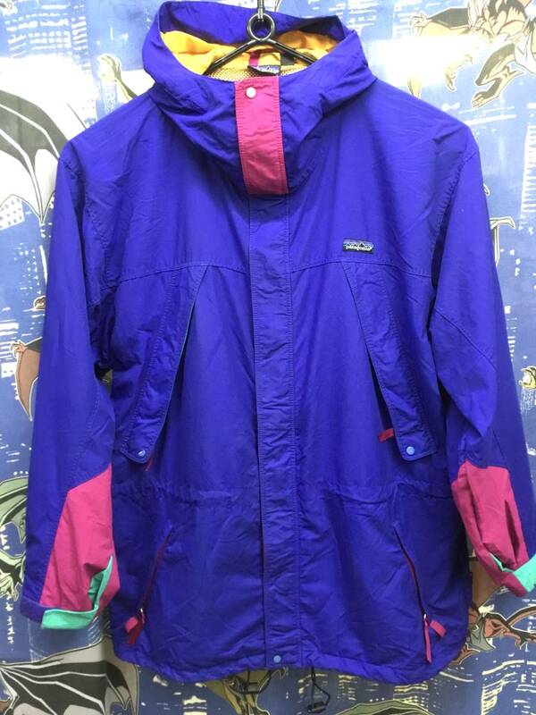 オールド パタゴニア ストームジャケット L ナイロンジャケット 青紫系 00年 大きめ ビッグサイズ