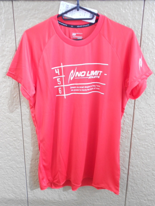 ◎未使用ニシ・スポーツ ニシNISHI 陸上 アスリートプライドTシャツ 半袖シャツMサイズ レッド NO LIMIT ATHLETE N63-082◎