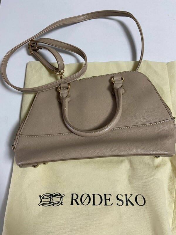 RODE SKO 2way ハンドバッグ　ショルダーバッグ　beige