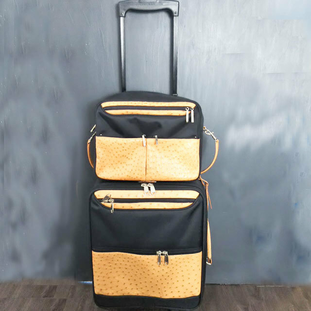 スーツケース キャリーオンバッグ レインカバー 3個セット 本革 レザー 黒系 ブラック系 旅行かばん キャリーバッグ