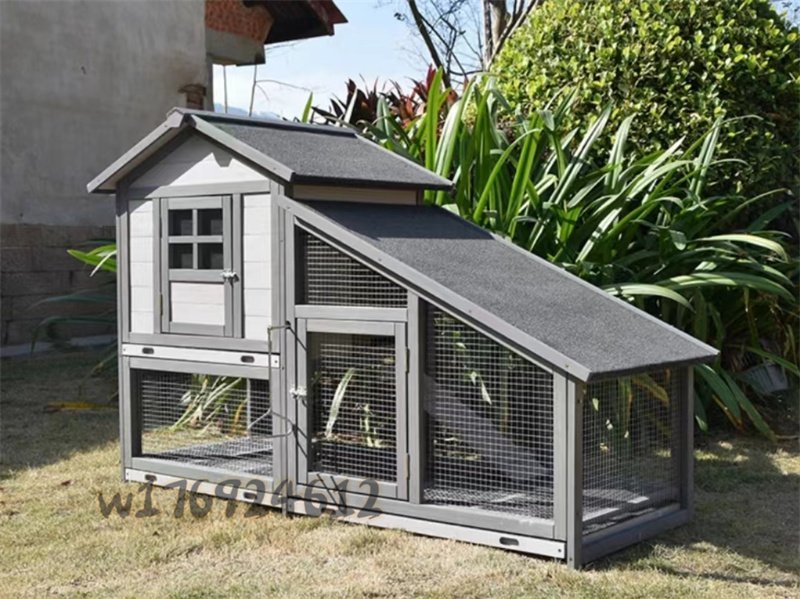 豪華別荘 木製小動物 アパート 木製鶏小屋 ウサギケージ うさぎ小屋 ラビットケージ 木製チキン小屋 メント フラット換 屋外ウサギケージ