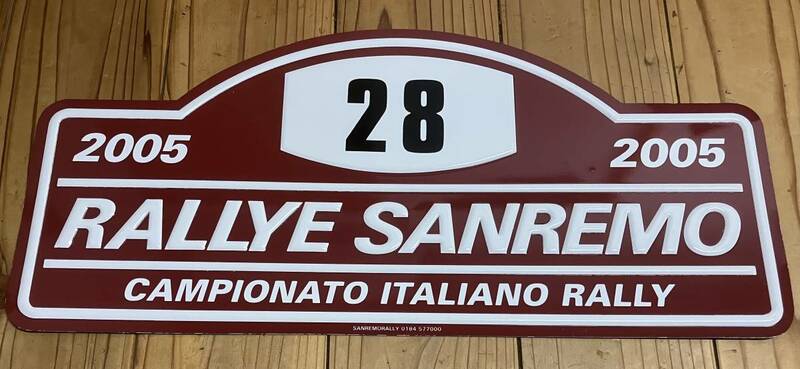 非売品　実使用品 ラリーサンレモ2005 #28 メタルプレート シトロエン サクソS1600 WRC イタリア選手権　SANREMO 魔女の回廊　ターマック