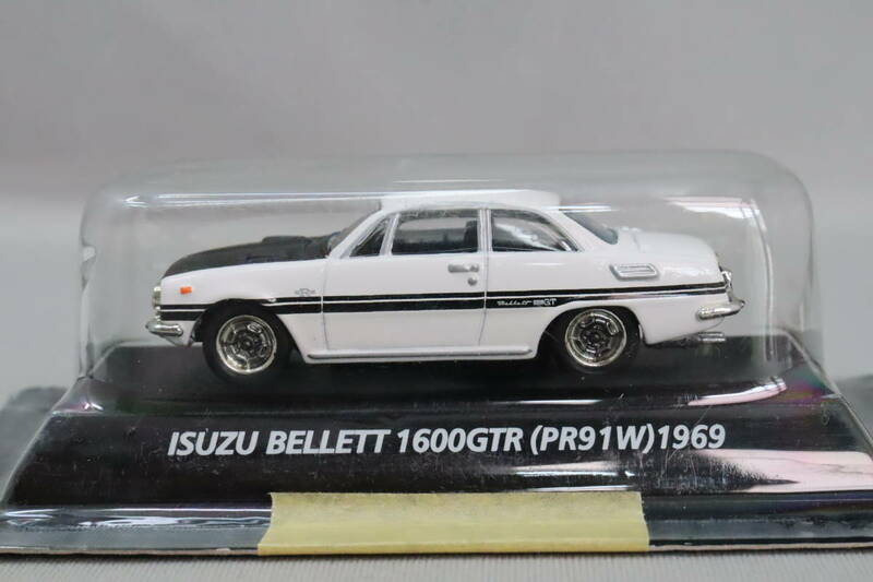 コナミ 絶版名車コレクション いすゞ ベレット 1600 GTR（PR91W）1969 白　1/64スケール