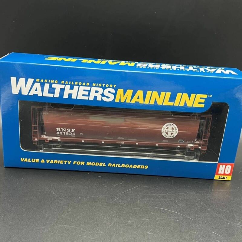 14733 【美品】HOゲージ WALTHERS MAINLINE 59’CYLINDRICAL HOPPER BNSF #421702 910-7324 長期保管　U60