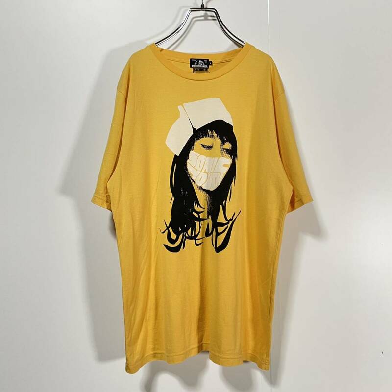 HYSTERIC GLAMOUR ヒステリックグラマー SONIC YOUTH ソニックユース Tシャツ 無敵戦隊 nurse 看護婦 イエロー 希少 レア バンド e979