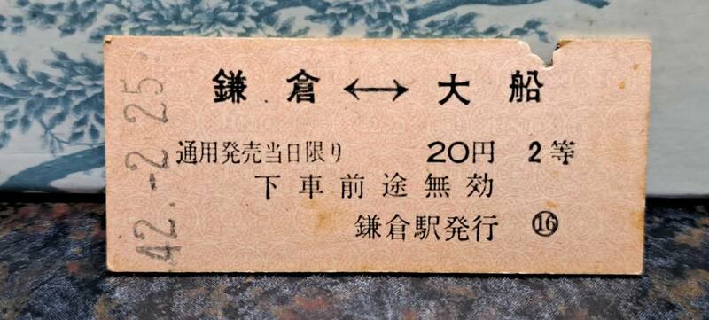 (10) 【即決】B 鎌倉→大船 2等 2773