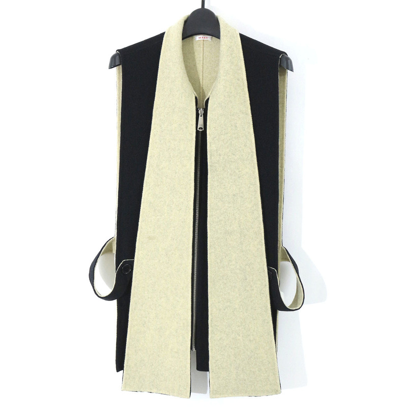 MASU 21AW SCARF COLLAR VEST スカーフカラーベスト MCFW-VT0121 エムエーエスユー