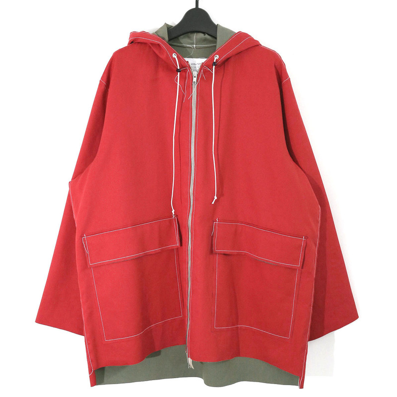 CAMIEL FORTGENS 22SS HOODED RAIN JACKET WATER REPELLENT COTTON フーデッドレインジャケット M カミエルフォートヘンス