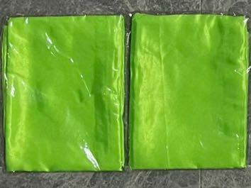 ライドグリーン2枚セット◎シルクタッチ サテン枕カバー 50*65cm 滑らか 洗える 柔らかい 滑らか 美肌 ヘアケア 封筒タイプ ソフト