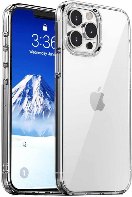 【高品質】iPhone 13 Pro Max用 ケース 2021 透明 ハ一ドPC背面 + ソフトTPUバンパ一 [軽量 耐衝撃 傷防止 落下防止 レンズ保護] 6.7インチ