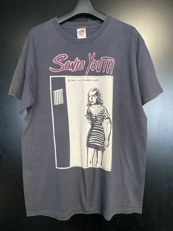 90'S SONIC YOUTH Tシャツ ヴィンテージ バンドTシャツ　NIRVANA サイズL ソニックユース　ブラック　