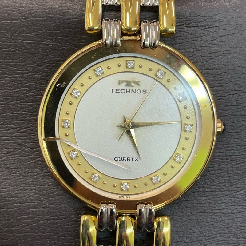 上9653 TECHNOS TE-872 クォーツ　電池切れ　現状品