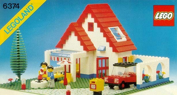 Lego6374別荘1983年　ステッカ完品　レア　イトスギの木