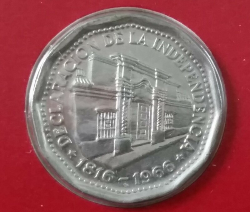 ☆未開封 1966年 アルゼンチン 10ペソ貨幣 フランクリンミント「世界の偉大な歴史的コイン」シリーズ☆