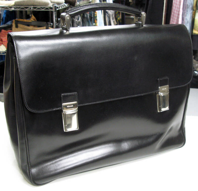 PRADA Full leather Briefcase Business Bag V119X Brand New （ プラダ 本革 総革 ブリーフケース ビジネスバッグ 未使用 展示品 正規品
