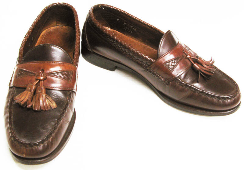 ALLEN EDMONDS Maxfield 47716 Brown Leather Tassel Loafers Shoes Men's Size 9 （ アレンエドモンズ タッセル ローファー 茶 9 革靴