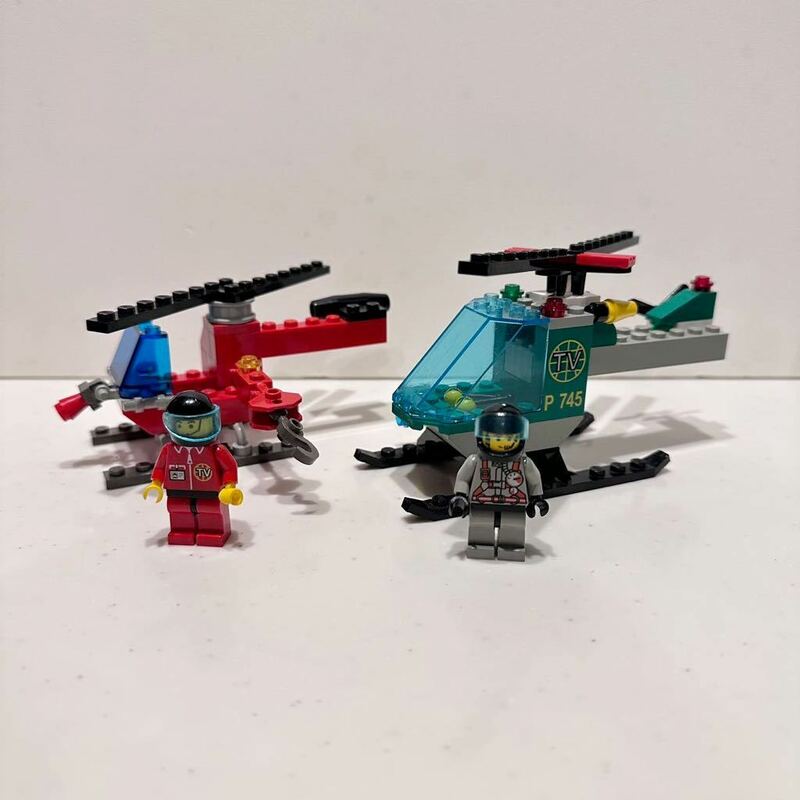 LEGO レゴ 【1294 Fire Helicopter＆6425 TV Chopper】