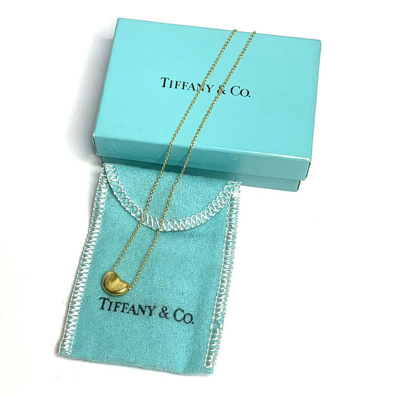 ティファニー K18YG ビーンネックレス 18金 ゴールド 750 TIFFANY & Co.