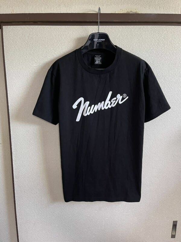 【美品】【送料最安360円】 NUMBER NINE ナンバーナイン FENDER TEE Tシャツ カットソー 半袖 フェンダー BLACK ブラック 黒色 即決あり