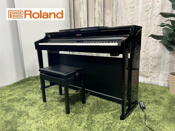 §綺麗【Roland Digital Piano ローランド 電子ピアノ HP505 デジタルピアノ 88鍵盤 3本ペダル】N08273