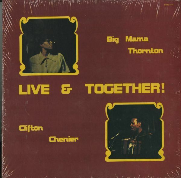 USプレスLP シュリンク付き Big Mama Thornton & Clifton Chenier / Live & Together【Crazy Cajun CC-1104】Blues アコーディオン