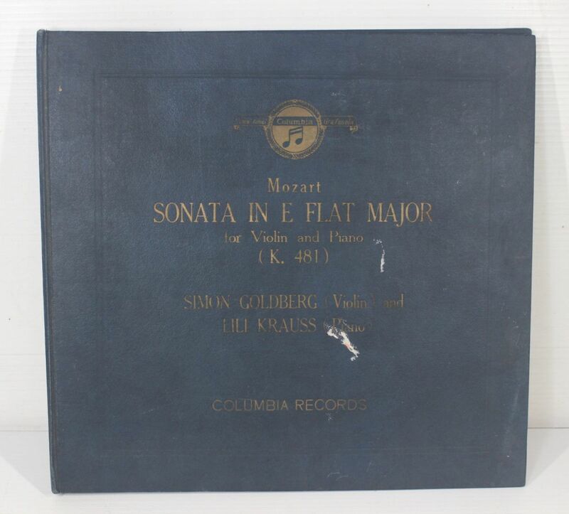 SP盤 3枚組　ヴァイオリン+ピアノ/モーツァルト/SONATA IN E FLAT MAJOR/シモン・ゴールドベルク+リリー・クラウス　#3