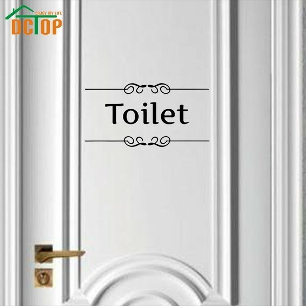 【新品】 Toilet トイレ ステッカー ドア 装飾 デカール