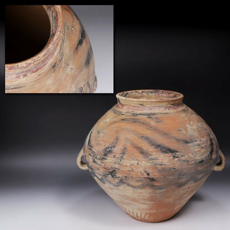 《源》【即決・送料無料】中国古陶器 アンダーソン土器 彩陶 二耳壺