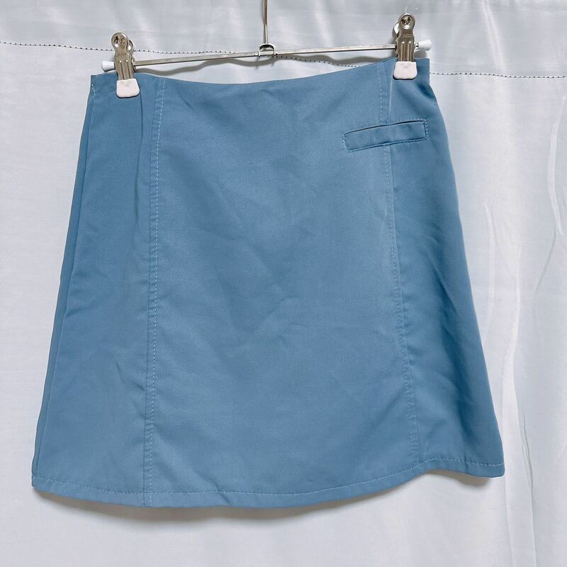 【グレイル】インパン付き台形ミニスカート/ブルー/Sサイズ