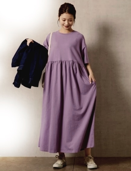 新品 フリークスストア オーバーサイズTシャツワンピース 紫 ライラック