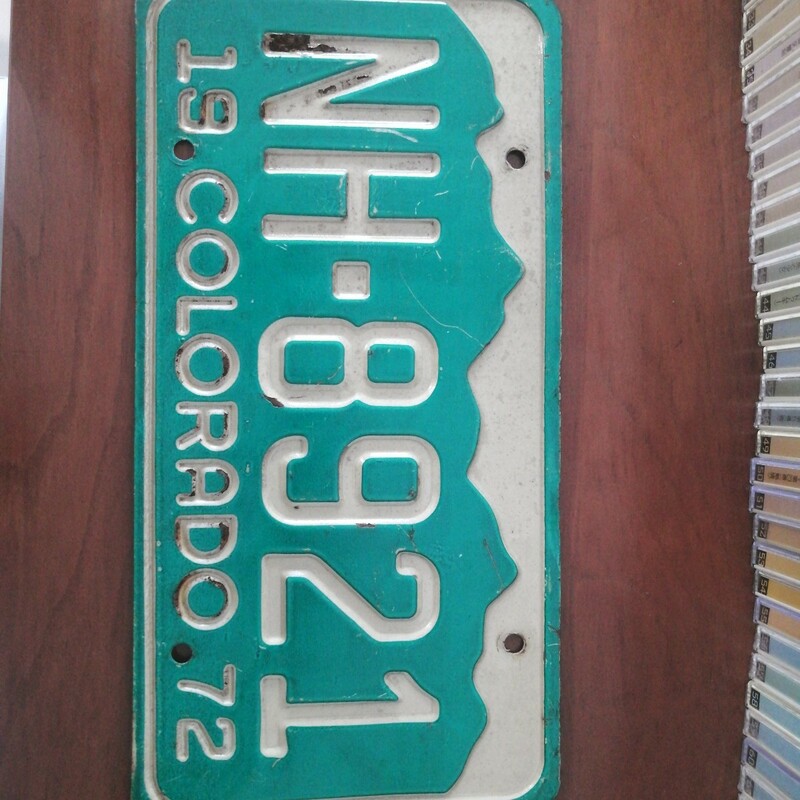 USA Colorado number plate 米国のナンバープレート中古アメリカコロラート州のアンティークナンバー。