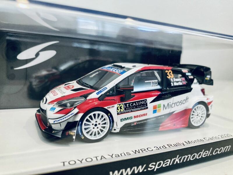【送料無料】1/43 Spark Toyota Yaris トヨタ ヤリス WRC #33 E.エバンス 3rd Rally Monte Carlo 2020