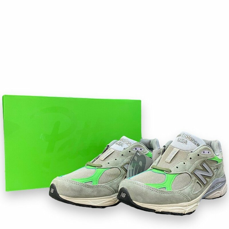 26.5cm NEW BALANCE × PATTA 990V3 Keep Your Family Close Olive スニーカー グレー系 M990PP3 ニューバランス パタ ローカット