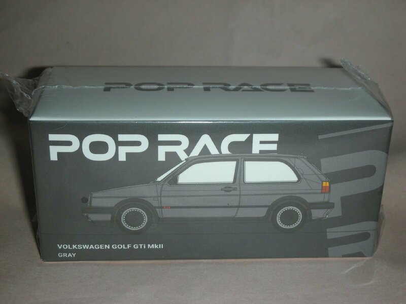 POP RACE 1/64 フォルクスワーゲン ゴルフ GTI MK2 グレイ 完成品